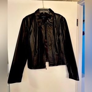 Moda International Black Leather Jacket